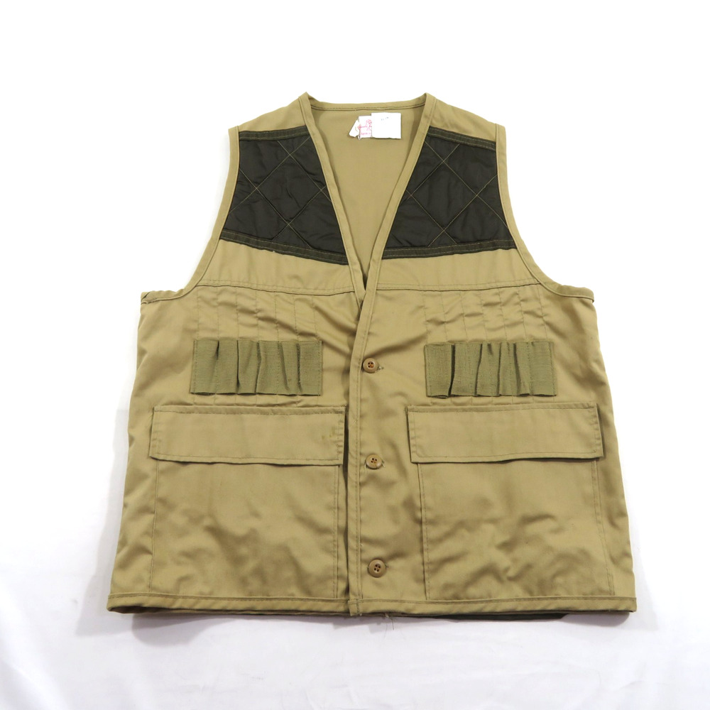 Jim Catfish Hunter Saftbak Beige Vest Sz L? Hunting Shooting Made USA Vintage